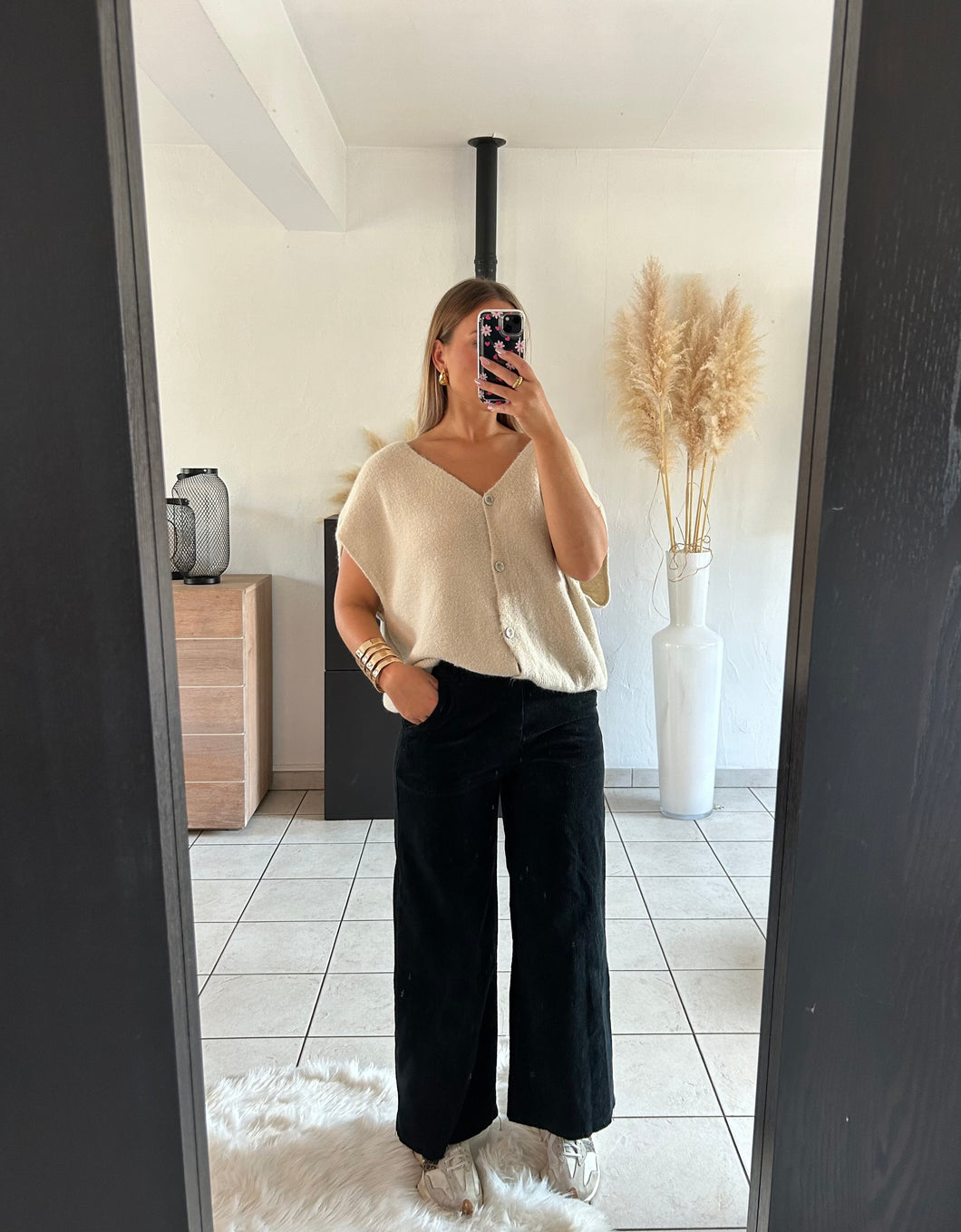Pantalon velours noir