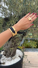 Charger et lire la vidéo dans la visionneuse de la Galerie, Bracelet foulard noir
