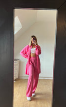 Charger l&#39;image dans la galerie, Pantalon en lin fuchsia

